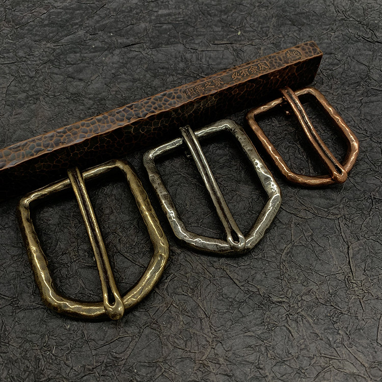 Dongguan broken man belt buckle head D character buckle fabric of ancient cow belt belt buckle DIY belt accessories pure copper brass