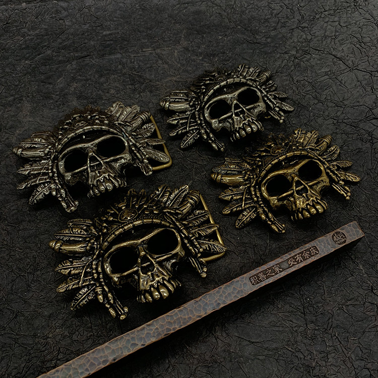 Dongguan Breaking Copper Belt Buckle Head Pure Copper Indian Chief Belt Buckle DIY Personality Great Decorative Buckle Brass-Taobao