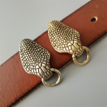 Dongguan Breaking Copper Pure Copper Waist Hanging Snake Key Buckle Retro Pendant Brass Belt Girdle Key Hanging Accessories Mens Lock Spoon