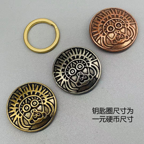 Dongguan Breaking Copper Pure Copper Sun God Financial Cloth Buckle DIY Bags Leather Accessories Individuality Decorative Wallet Male Circumcision Bag