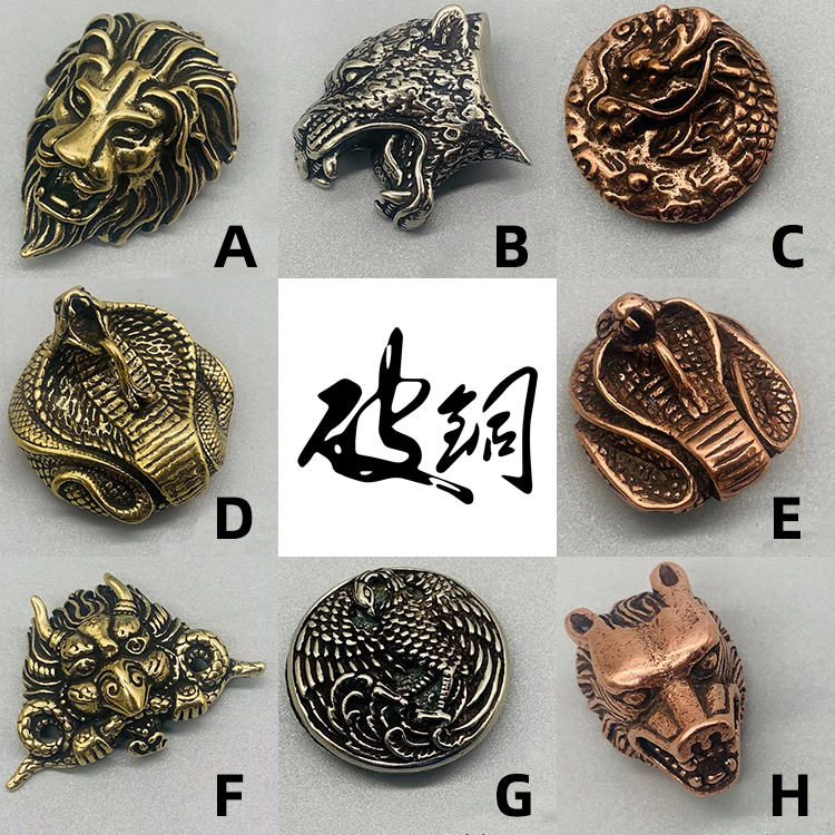 Dongguan broken copper zodiac snake wealth cloth buckle pure copper leopard head animal decorative buckle bird dragon head clothing leather accessories