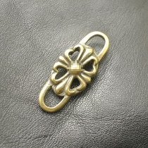 Dongguan Breaking Copper Pure Copper Key Button Pendant Pendant Bracelet Bracelet Bracelet Connecting Ring Pendant Brass White Bronze DIY Accessories