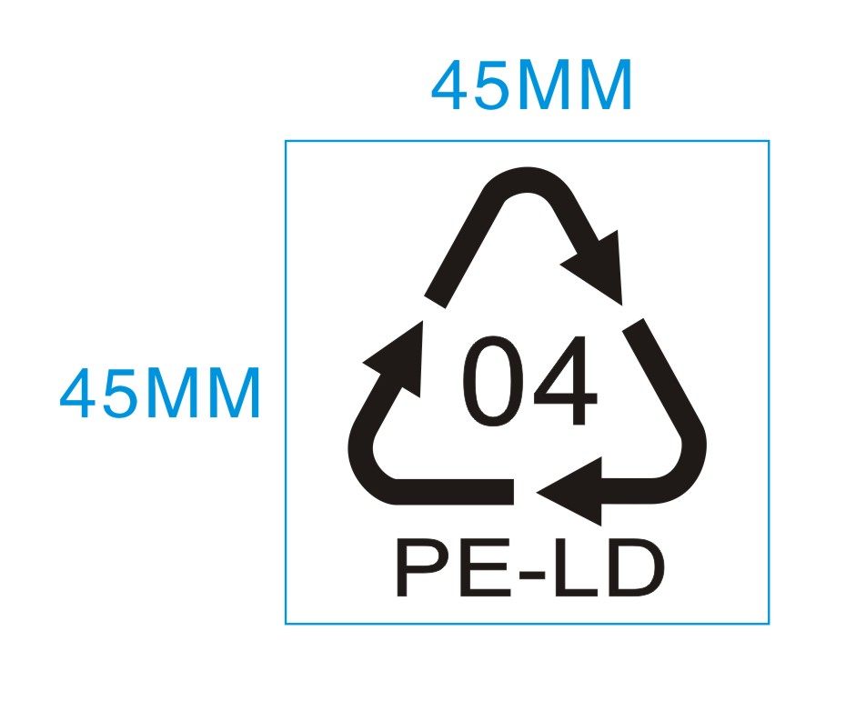 04 recycled logo sticker eco-friendly labeling plastic packaging with recycled sticker OPP bag circulating label 4 5 * 4 5CM-Taobao