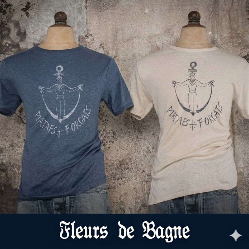 [in Stock] French-Made Fleurs De Bagne Comfortable Bamboo Cotton T-Shirt Prisoner Uniform Sailor