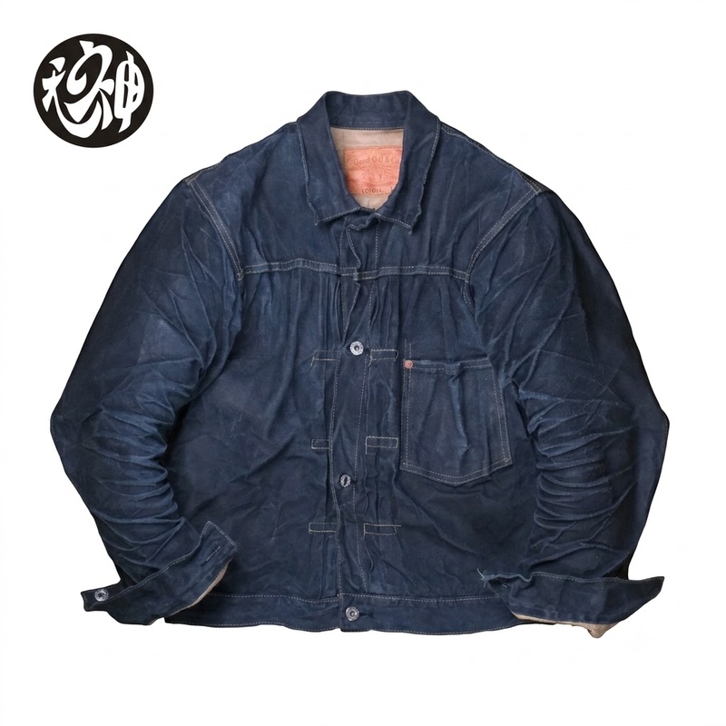 Tenjin Works X Good Old Co Tenjin 1010Xx Battle Cowhide Jacket, Washed and Faded
