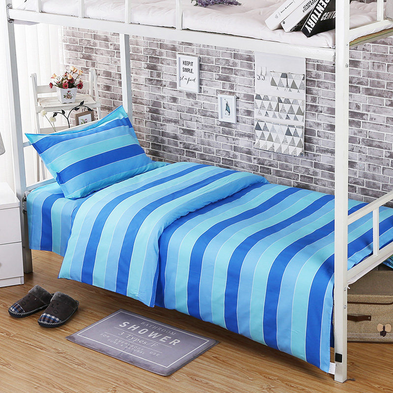 Student Dormitory Pure Cotton Three type 100 All cotton quilts covered with hood dorm room bedding One-meter-two single bed single