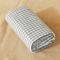 Pure cotton old rough cloth plaid sheets sheets pillowcases 2-piece thickened encrypted non-slip single-piece single dormitory cotton and linen