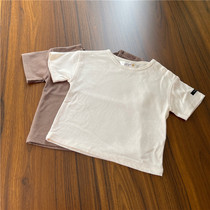 Japanese children cotton short sleeve T-shirt base shirt 70-120 yards