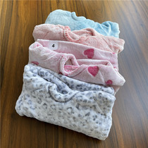 Zhongdai soft flannel hooded home jacket warm 4-16 years old