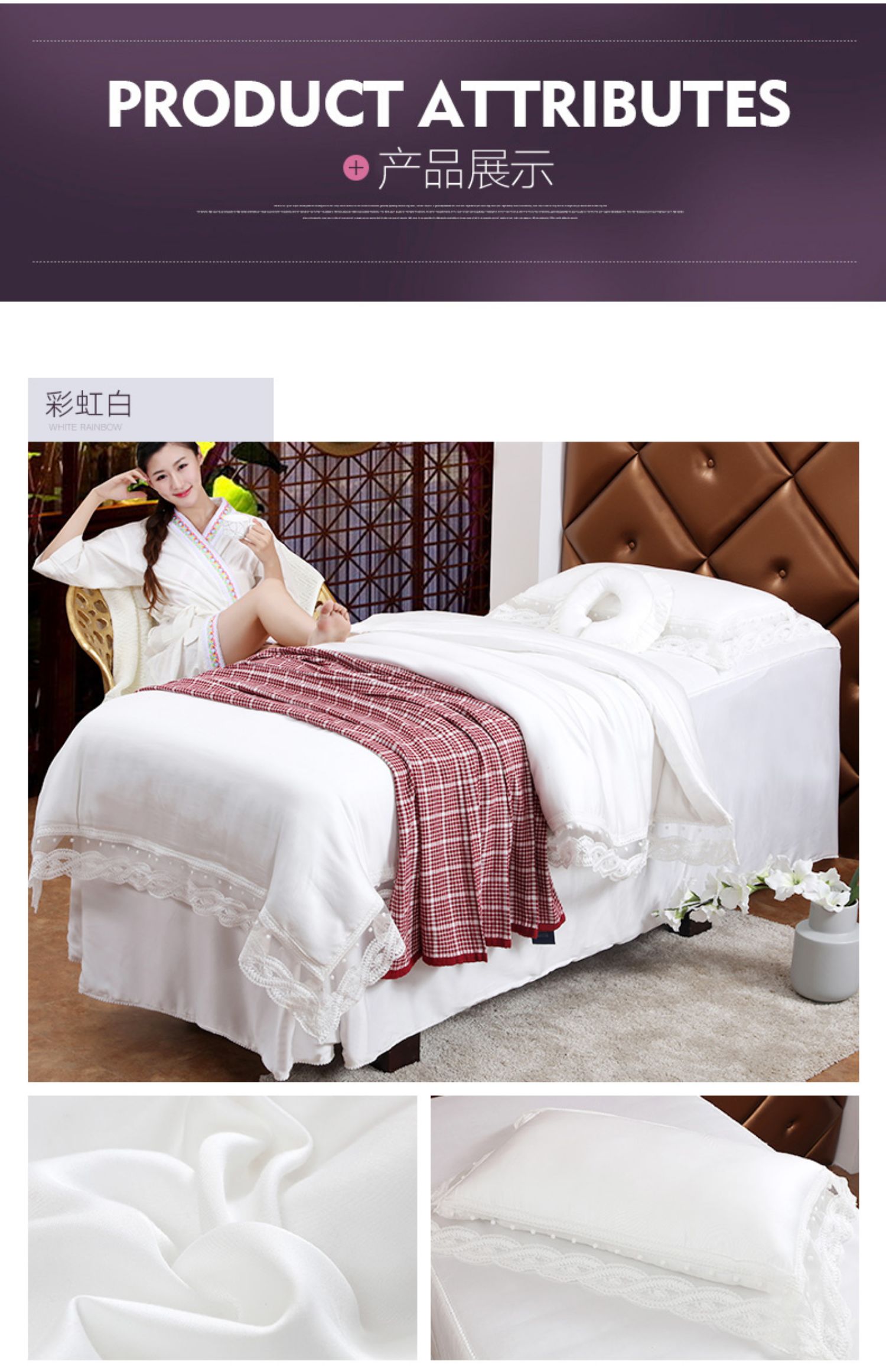 Ling-Ling đơn giản rắn màu sắc đẹp bedspread denim vẻ đẹp cao cấp phương pháp điều trị thẩm mỹ viện massage modal lanh chăn - Trang bị tấm ga giường spa giá rẻ