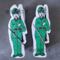 Wholesale 100 pairs of soldiers foam security guard funeral hand - made paper drum decoration funeral sacrifice
