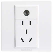 86 type wall concealed TV TV with 5-hole power socket five-hole cable TV socket panel