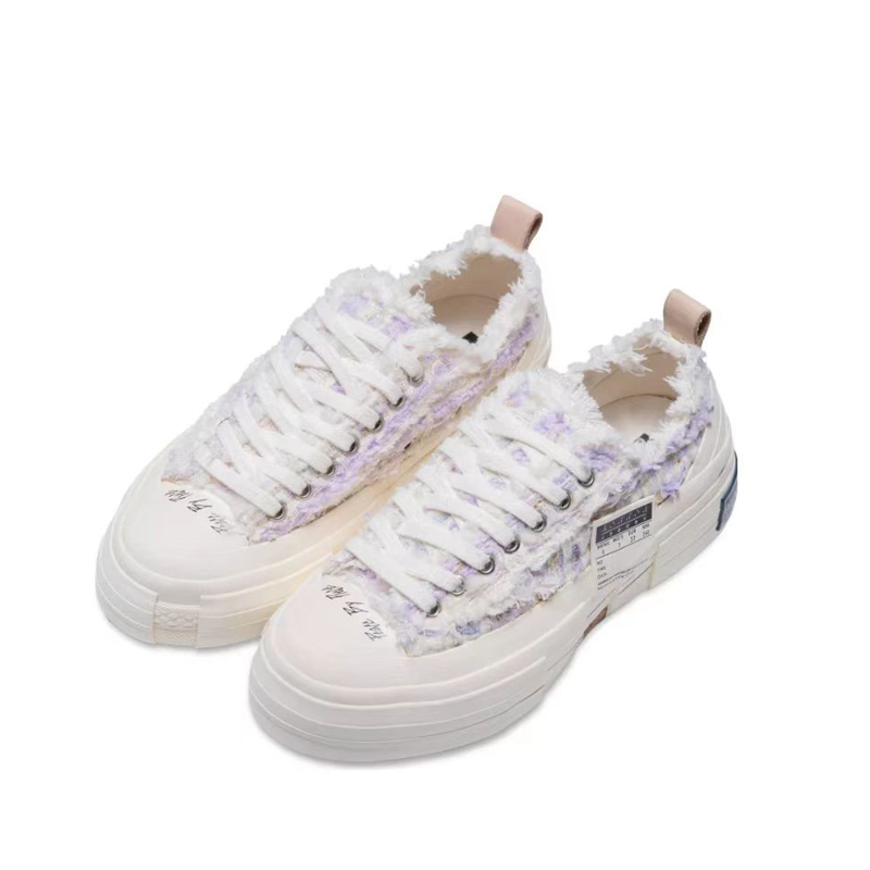 Vanness Wu xVESSEL purple small fragrance low-top tweed vulcanized shoes couple ins star net red same style - Taobao