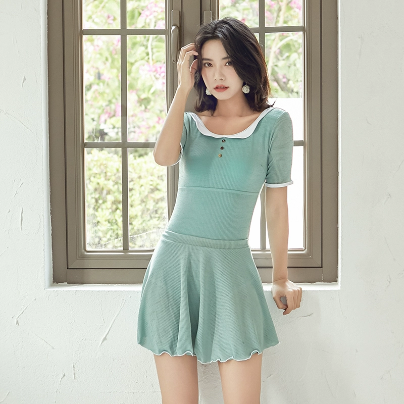 Đặc điểm mới, áo tắm một mảnh hai mảnh, mỏng manh, mới mẻ, quạt sinh viên, suối nước nóng nữ - Bộ đồ bơi hai mảnh