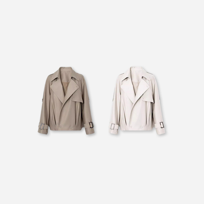 Plus-Size Women's Clothing for April 9Th, Fat mm 2026 Spring Silk Satin Glossy High-End Short Trench Coat, Recommended for a Stylish Look