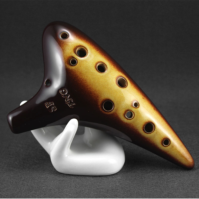 Taiwan TNG twelve-hole treble F tone 12SF kiln color submarine professional ocarina