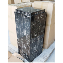 Double-layer natural silver white dragon stone hotel model room clubhouse modern simple Square booth decoration table