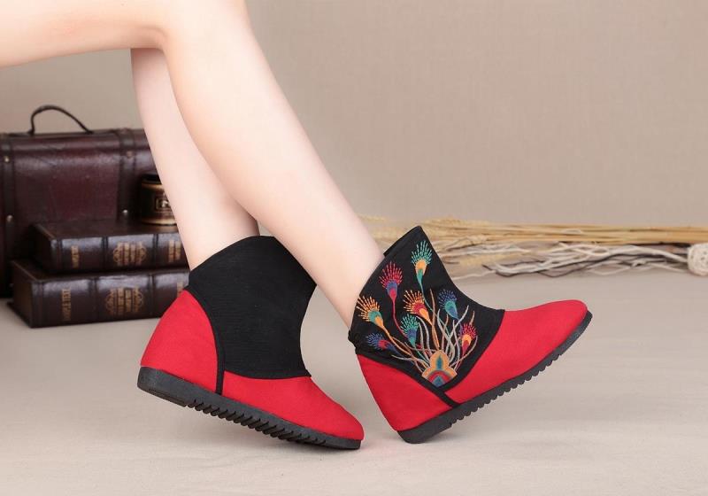 Mùa xuân và mùa thu 2018 mới giày vải Bắc Kinh cũ của phụ nữ bốt trong ống đơn giày boot nữ vascara