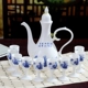 Jingdezhen gốm hip bình rượu thủy tinh cổ rượu vang thiết lập rượu vang sứ màu xanh và trắng Trung Quốc - Rượu vang