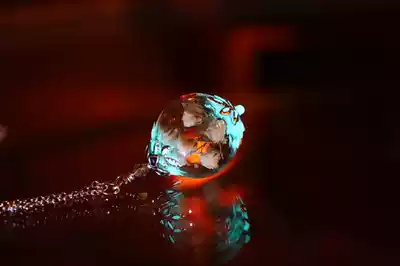 Canadian Breathwork hand-made exquisite chic romantic starry glowing glass bubble necklace