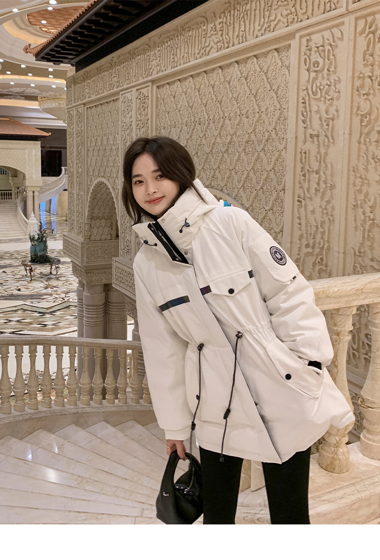 Lierkiss [charge down jacket] 90 white duck down hooded warm Parker down jacket