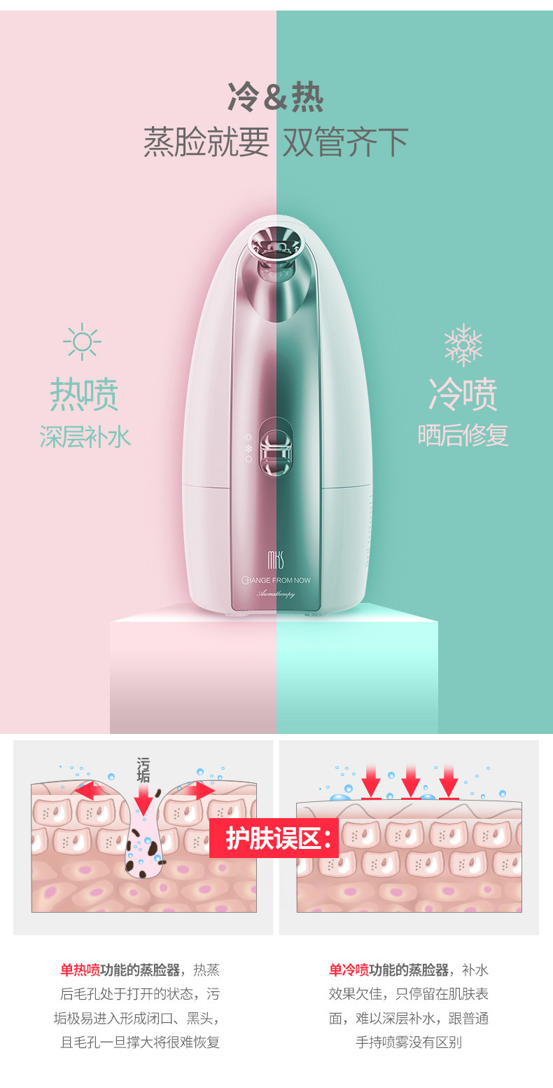 关晓彤推荐 美克斯 NV8388 蒸脸器 图3