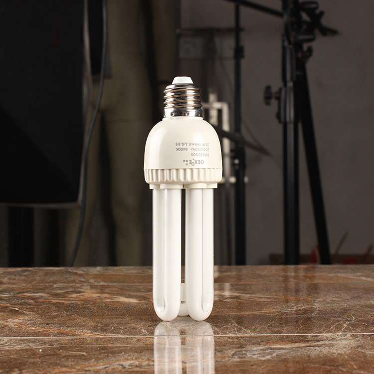 E27 self-town flow tricolour 3U electronic fluorescent energy-saving lamp 13W18W24W screw mouth