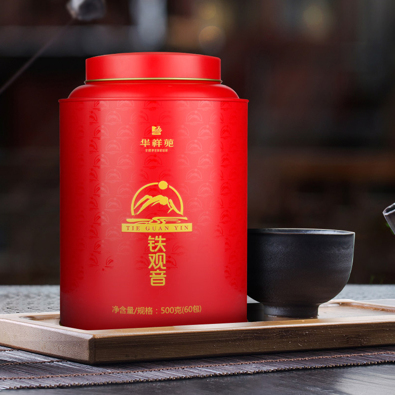 Huaxiang Court Tea Large Red Pot Zhengyun Anxi Railway Guanyin Dense Fragrant Tea Line Special 500g gift box dress