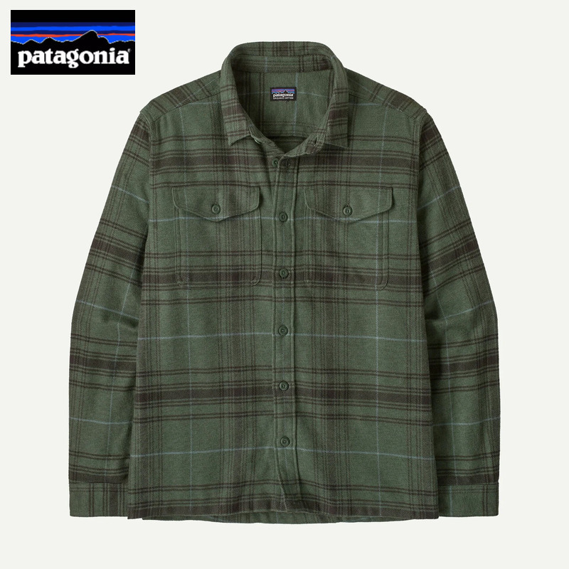 Japanese Purchasing Agent Patagonia Fjord Flannel Organic Cotton Shirt Men's Casual Autumn and Winter