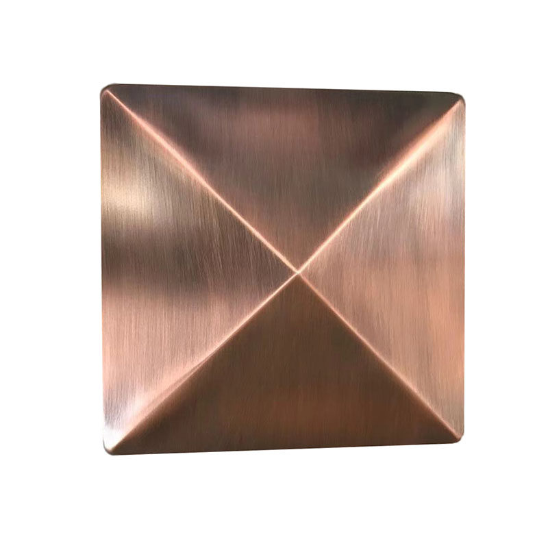 Roman column door head decorative flower bronze square stainless steel anti-theft door embellishment 6*6 imitation copper door accessories square star