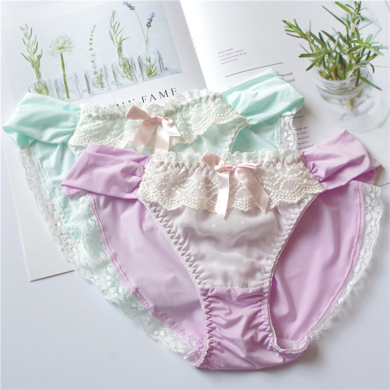 Full 49 yuan, sexy low waist, super delicate and silky foreign trade underwear women, no trace, light milk silk buttocks