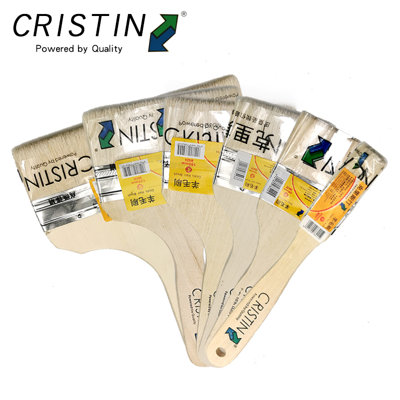 Kristine wool brushed paint emulsion paint Painted Wooden long handle Soft gross cleaning brush with no hair brush