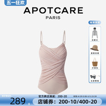 法国 APOTCARE 2024新品 泳衣女高级感小胸聚拢连体女性感比基尼