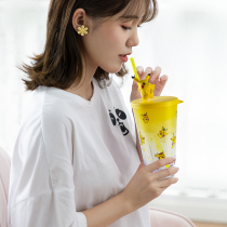 Japan Tai Fu high suction tube Cup Pokemon Pikachu Cup adult cute water cup large capacity straw water Cup