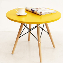 Negotiation round table IKEA Nordic casual dining table Simple multi-color coffee table Small round table Small square table desk
