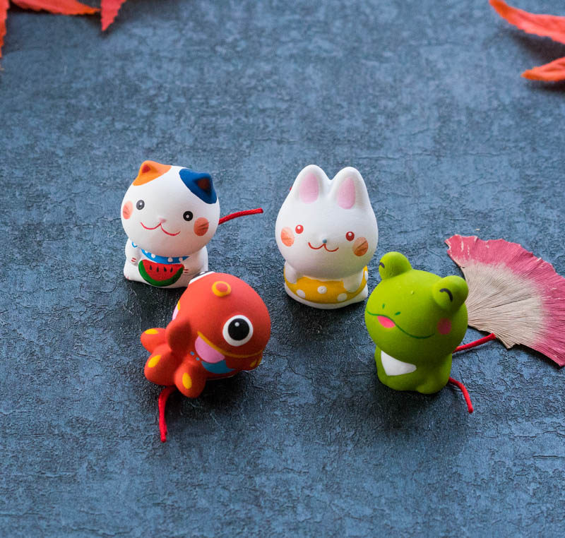 Spot Japan Dragon Tiger Sakudo Cute Cat Rabbit With Fukugi Ceramic Cute Car Ornaments