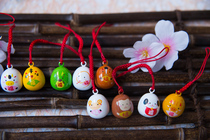 Spot Japanese dragon tiger for cute water violin sound bell phone pendant duozodiac pig year