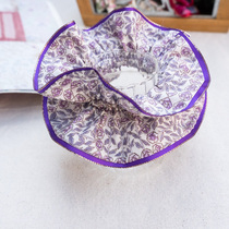 March New handmade Custom UK Liberty Crushed Fabric Double Layer Hair Accessories Hair Ring with lace