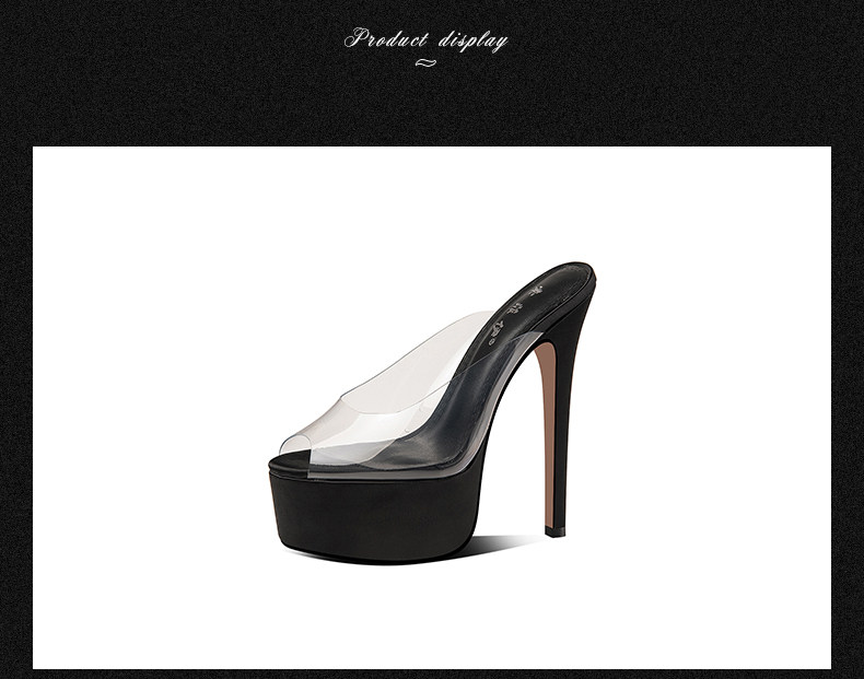 Sandal peep toe nữ gót siêu cao 12–15 cm đế platform chống nước — Đen Cao gót 12cm, Mơ Cao gót 12cm, Đen Cao gót 13cm, Mơ Cao gót 13cm chi tiết 10