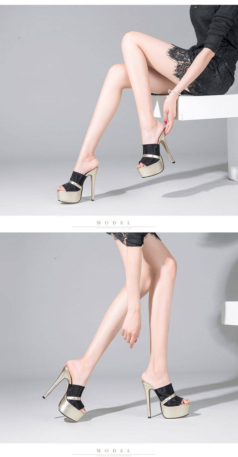Sandal cao gót nữ hở mũi Sophieyi gót siêu cao 12–15 cm, đế platform, quai mảnh — Gót cao 15 Đen 91545, Gót cao 15 Tím 91545, Gót cao 15 Mơ 91545, Gót cao 12 Tím 18845 chi tiết 3