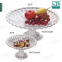 Garbo high feet crystal fruit plate transparent fruit basin bar ktv fruit platter plastic cold dish dish seafood