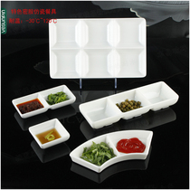 Fengmei fire pot shop cutlery dense amine seasoning dish 6-inch double glazed saucer imitation porcelain seasoning bowl plastic self-P079