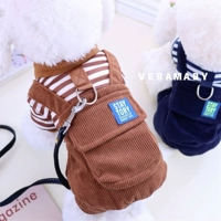 Домашние животные осень и зимняя плюшевая кожа -Количество хлопчатобумажная одежда для хлопчатобумажной одежды маленькие щенки маленькие щенки теплые и бархатные