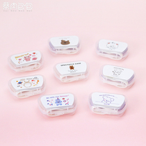 Special offer contact lens box small box with mirror fashionable companion box small and cute care box small KJ288