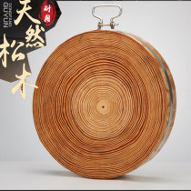 Round Thickened Pine Wood Cutting Board Solid Wood Domestic Case Board Kitchen Cut Vegetable Plate Commercial Vegetable Pier Whole Wood Chop Bone Chopping Block