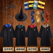 Cô gái trẻ em cosplay Harry Potter áo choàng đen áo choàng đen phù hợp với trang phục Halloween - Cosplay