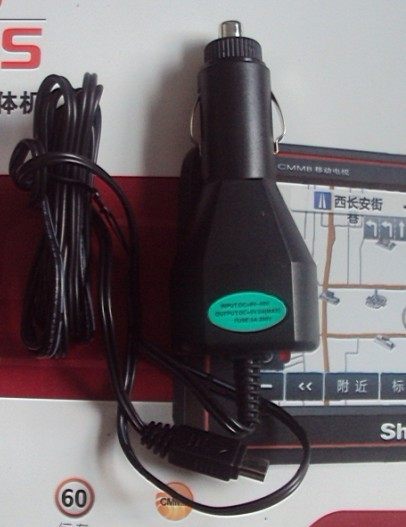 Driving recorder mini T port car power cord USB cigarette lighter car charger GPS navigation power supply charger