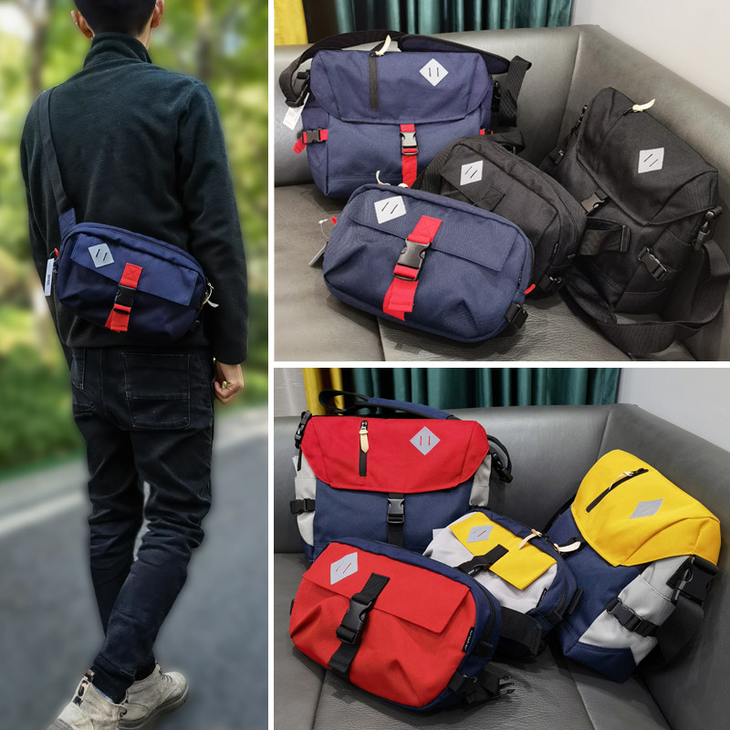 Super stylish~~Japanese and Korean version of the running Messenger bag chest bag Oxford waterproof shoulder computer bag unisex messenger bag