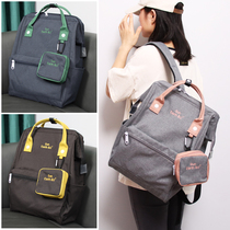 I love it all-match models~sun earthu genuine backpack female commuter backpack student schoolbag can put computer