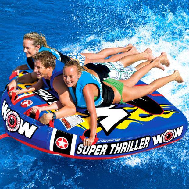 US imports WOW overwater inflatable drag laps Drag water Sofa 3 People Slip Water Fly Fish Surf